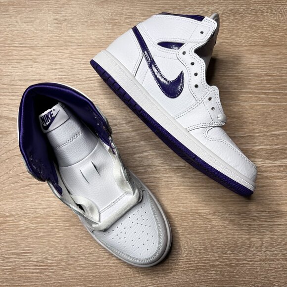 Jordan 1 Retro High "Court Purple” Size 2.5Y NWT - Picture 9 of 10